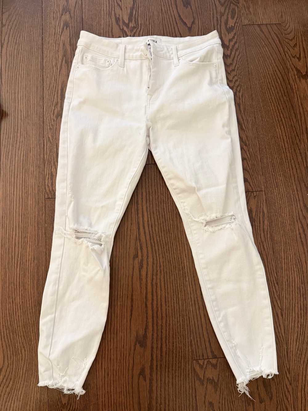 Pistola Skinny Ankle Distressed Jeans - size 28